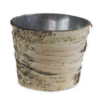 5" BIRCH POT W/ ZINC