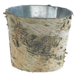 7"X 6" BIRCH POT W/ ZINC