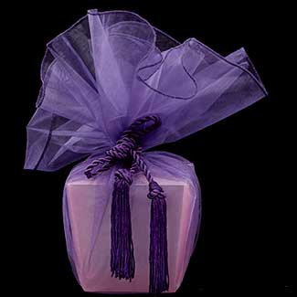 28" ORGANZA WRAPPER WITH TASSEL