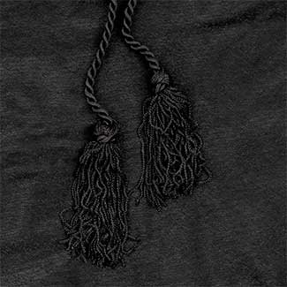 28" ORGANZA WRAP,BLACK