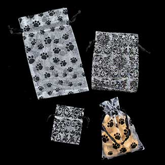 4" X 3" PRINTED SHEER BAGS