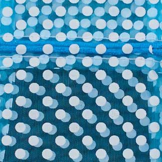 4" PRINTED BAGS,TURQUOIS