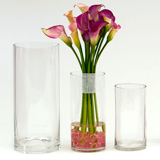 GLASS   12"X5.25" CYLINDER,CLEAR