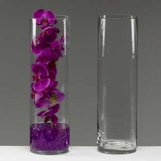 GLASS   15.75" X 4.5" CYLINDER