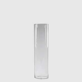 GLASS 28" X 7" CYLINDER VASE