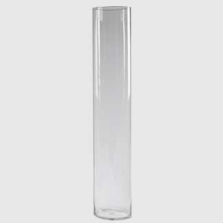 GLASS 39" X 7" CYLINDER VASE