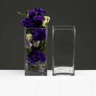8.25"X3.25"X3.25" GLASS VASE