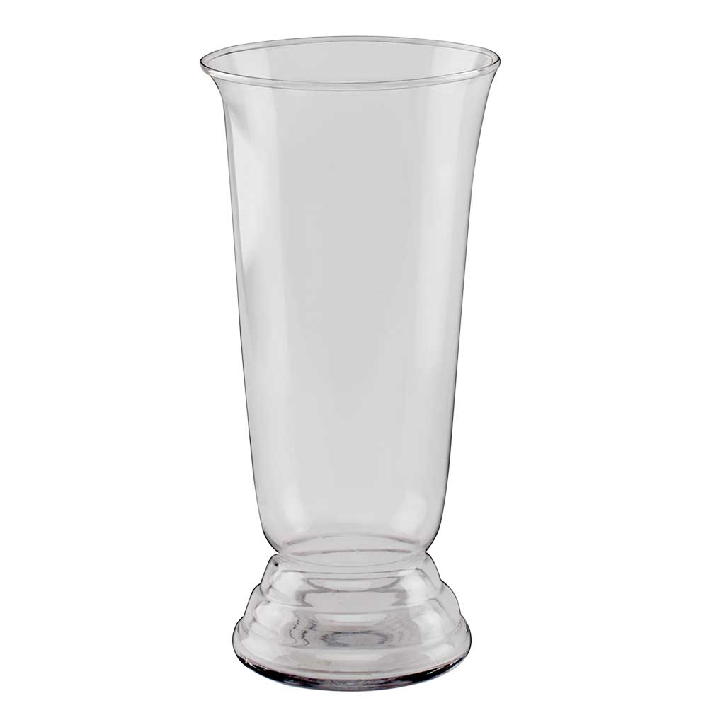 GLASS   14" X 7" VASE