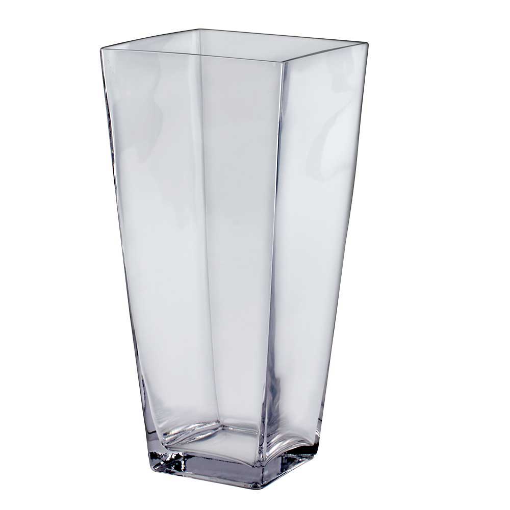 GLASS   16" X 7.25" TAPERED VASE