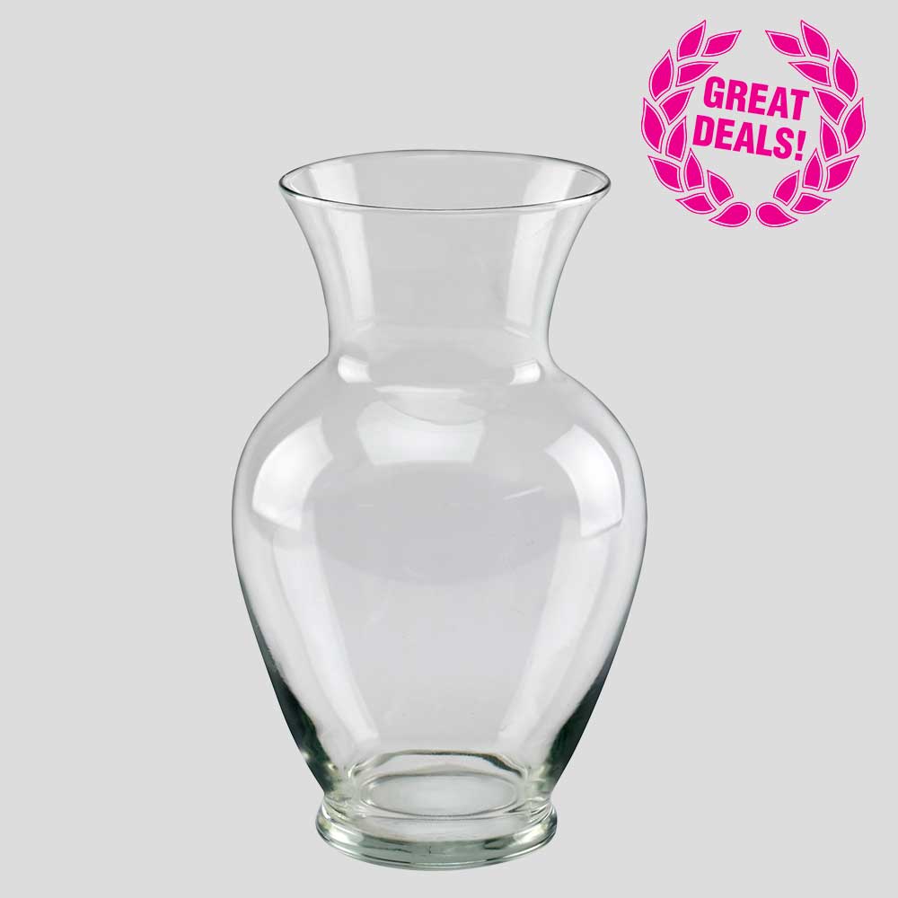 GLASS  10.5" X 5.5" VASE