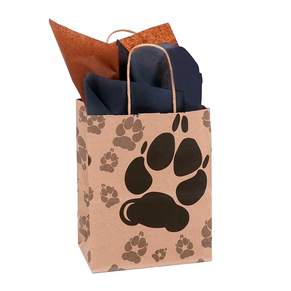 10" BAG, PAW PRINTS