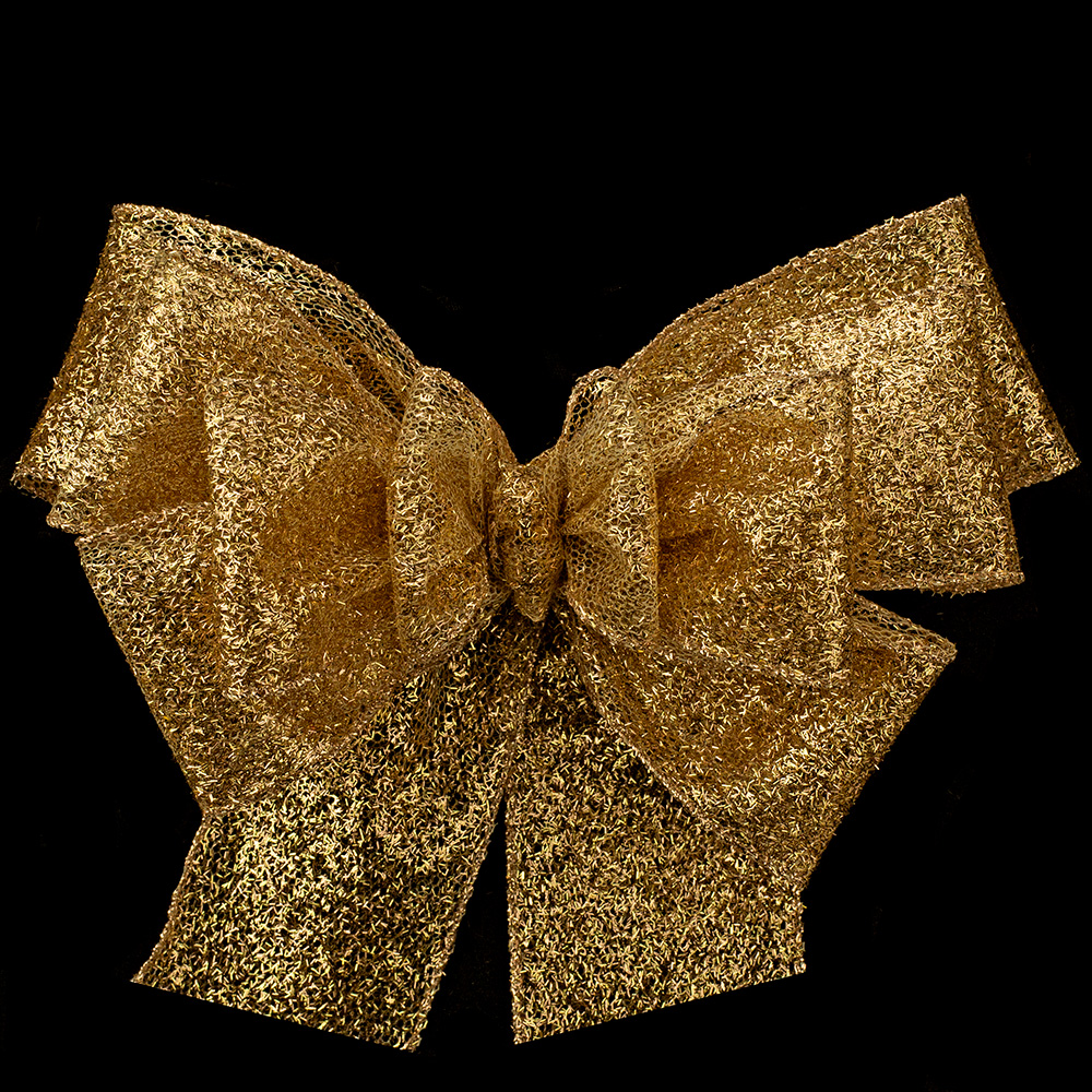 1 3/8" WIRED GLITTER MESH RIBBON
