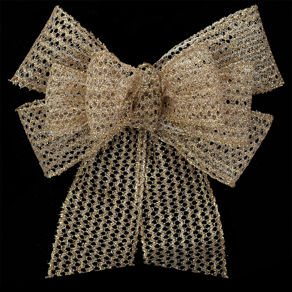 2 1/2" WIRED GLITTER NET RIBBON