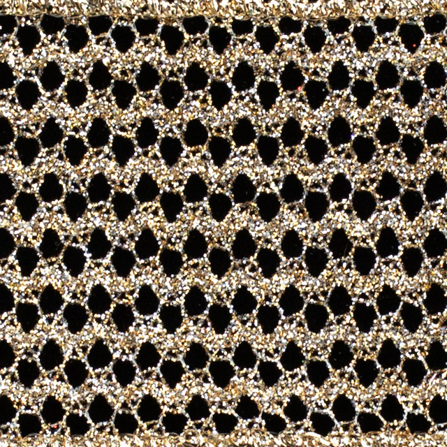 2 1/2" WIRED GLITTER NET,GOLD