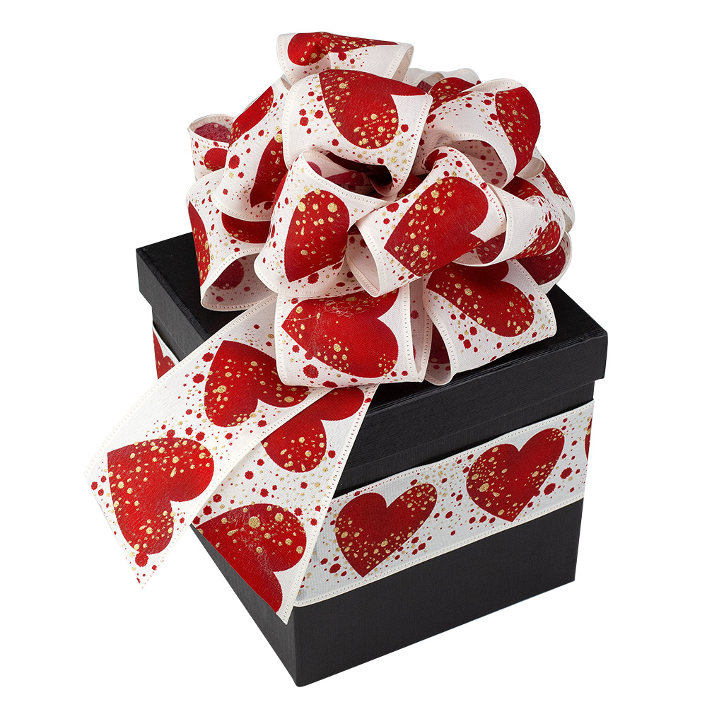 2 1/2" PAINTED LOVE RIBBON