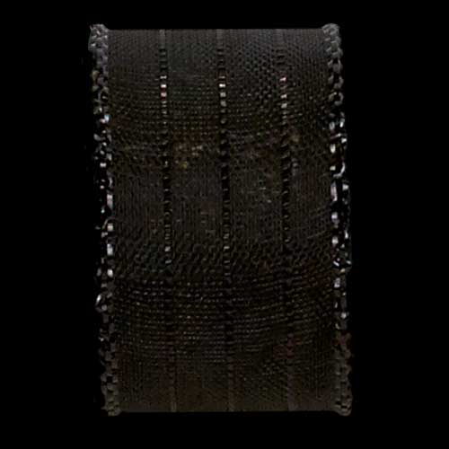 9/16" ROYALTY CHIFFON,BLACK