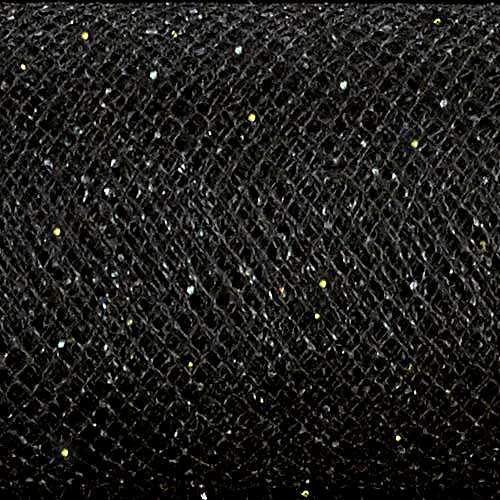 6" SPARKLE TULLE,BLACK