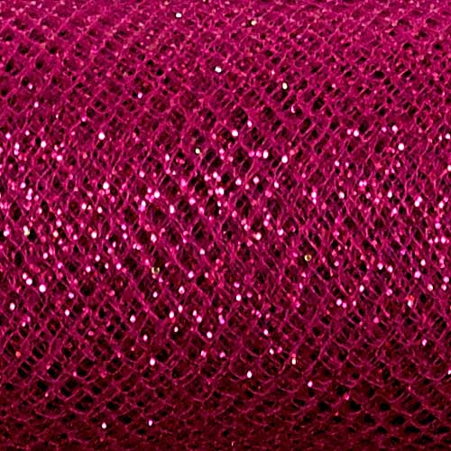 6" SPARKLE TULLE, HOT PINK