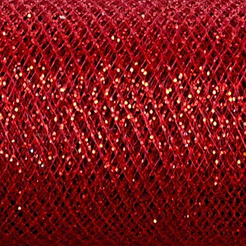 6" SPARKLE TULLE,RED