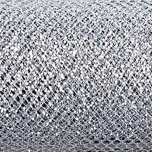 6" SPARKLE TULLE,SILVER
