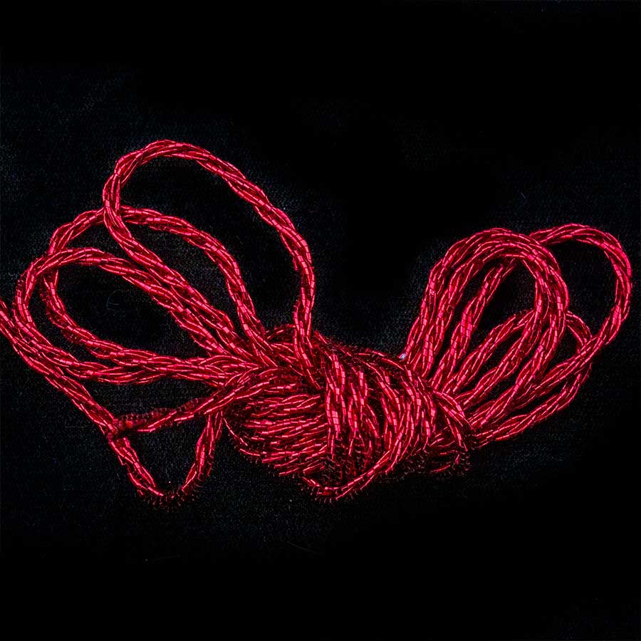 3MM METALLIC CORD,RED
