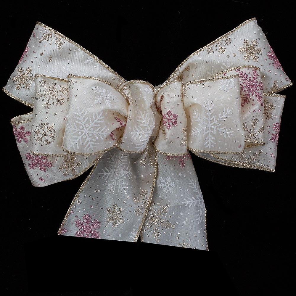 2 1/2" WIRED SNOWFLAKE RIBBON