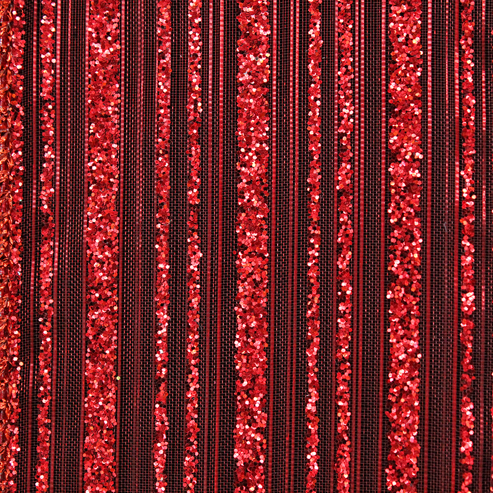 2 1/2" WIRED HOLIDAY STRIPE,RED