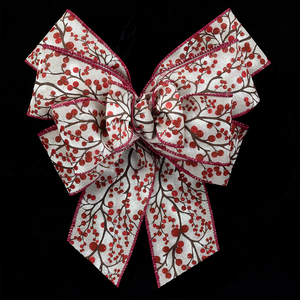 2 1/2" WIRED COUNTRY CHRISTMAS RIBBON