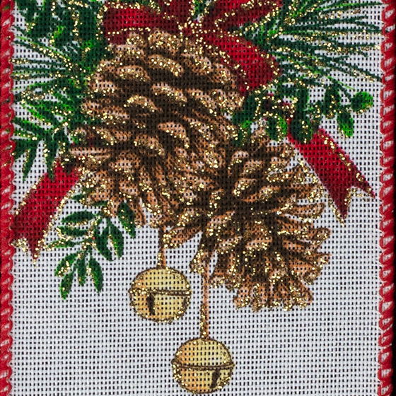 2 1/2" WIRED COUNTRY XMAS,PINE CONE
