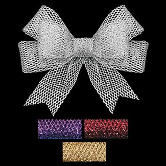 2 1/2" WIRED GLITTER MESH RIBBON