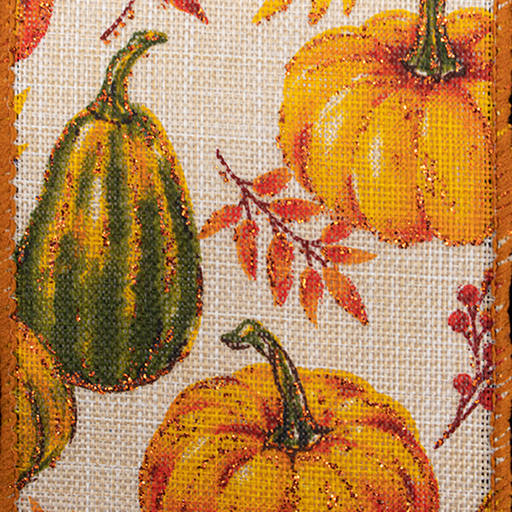 2 1/2" WIRED AUTUMN, PUMPKIN