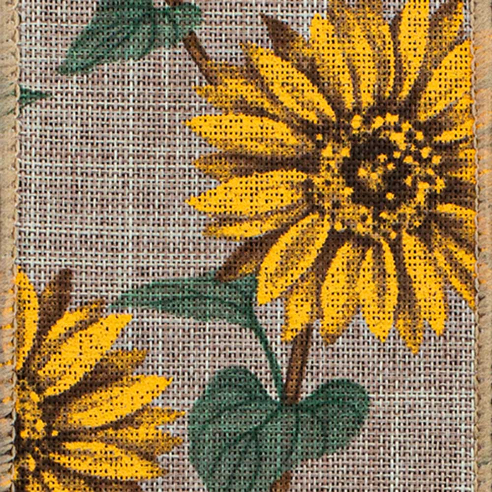 2 1/2" WIRED AUTUMN,SUNFLOWER