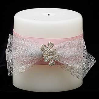 1 3/8" METALLIC LACE RIBBON