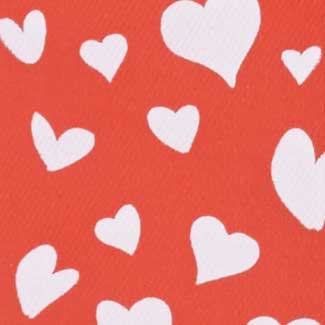 1 3/8" SATIN HEARTS,RED