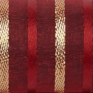 1 3/8" METALLIC STRIPE,RED/GOLD
