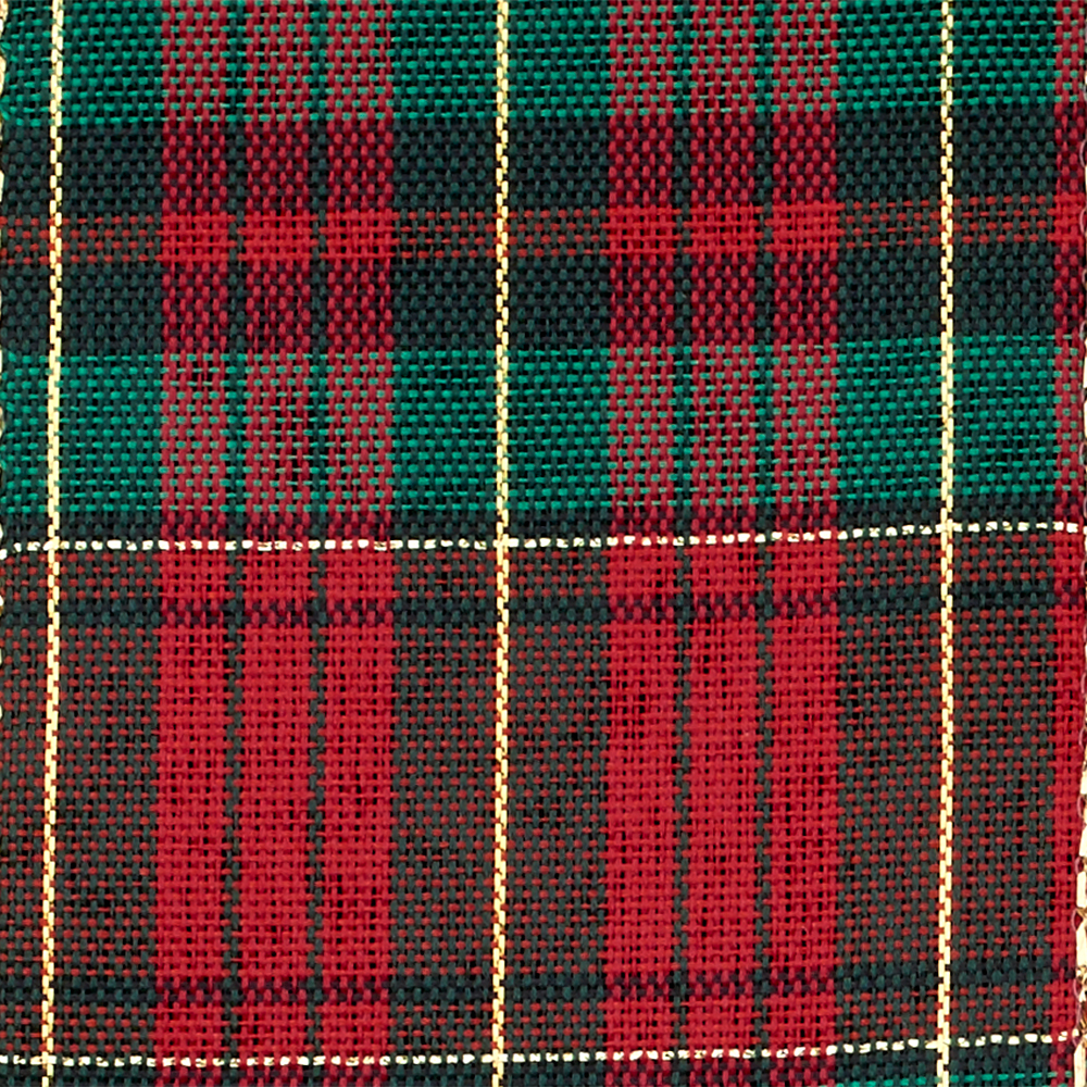 2 1/2" WIRED PLAID,RED/GREEN