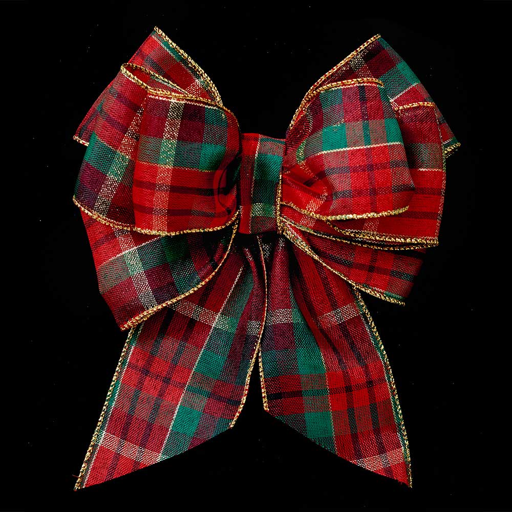 2 1/2" WIRED BOLD PLAID RIBBON