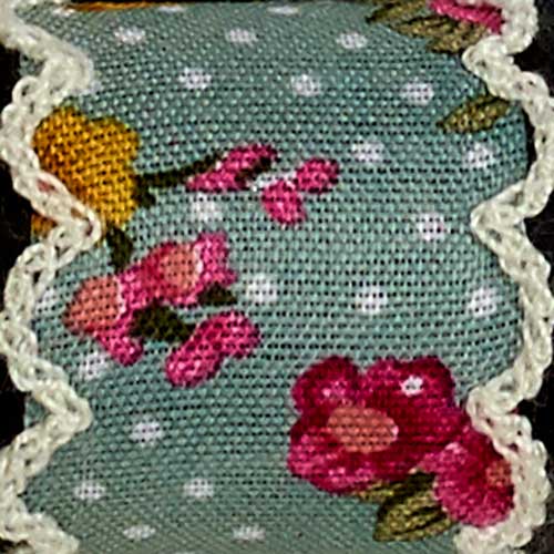 7/8" SCALLOPED FLORAL,BLUE