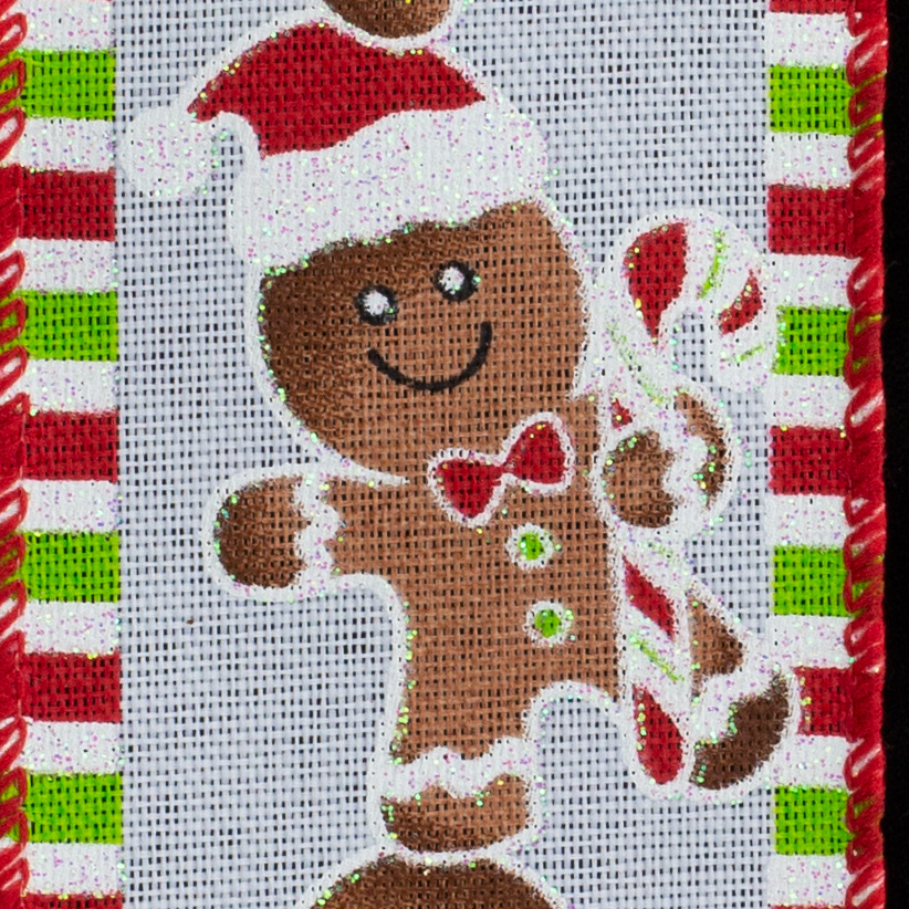 2 1/2" WIRED JOYUS HOLIDAYS,GINGERB