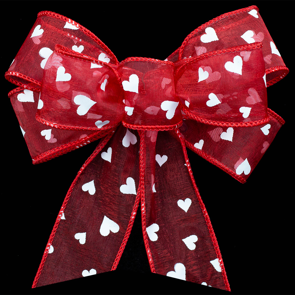 1 3/8" WIRED HEART THROB RIBBON