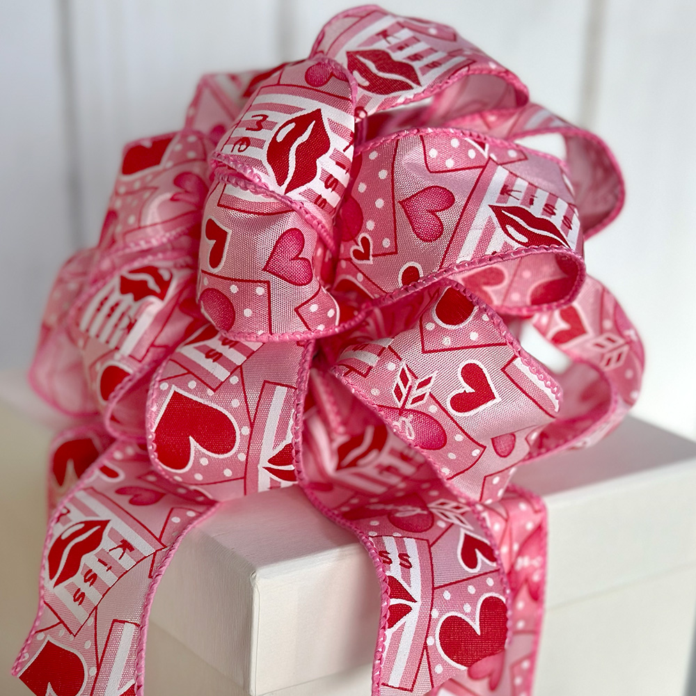 1 3/8" WIRED KISS ME RIBBON