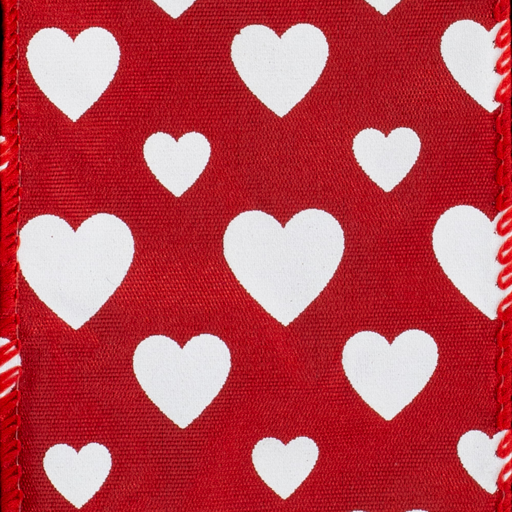 2 1/2" SIMPLY HEARTS,RED