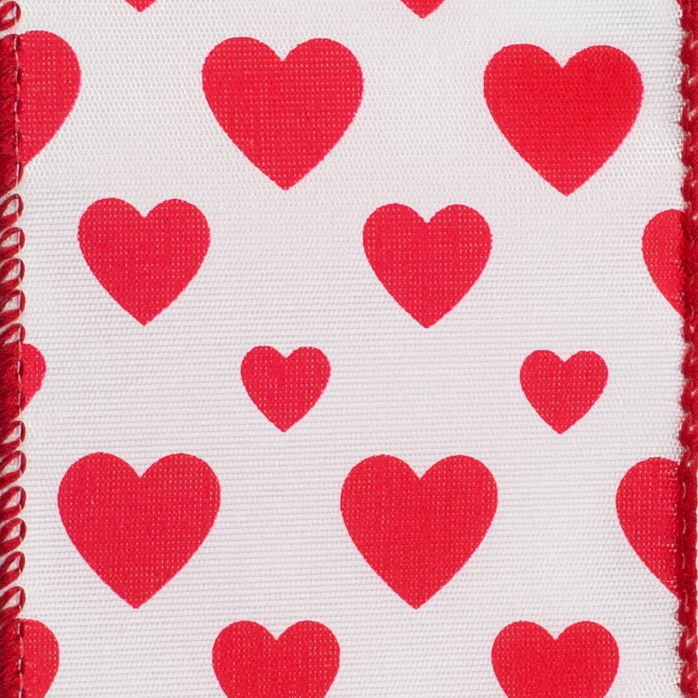 2 1/2" SIMPLY HEARTS,WHITE