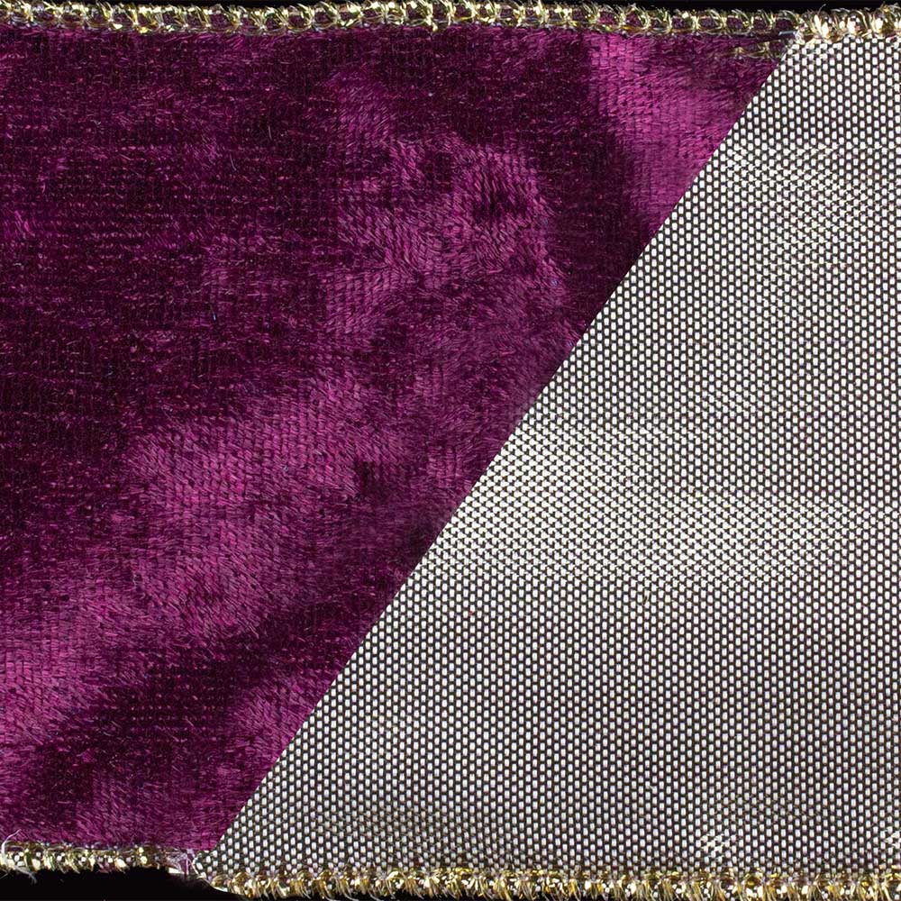 2 1/2" WIREDJEWEL TONE VELVET,PLUM