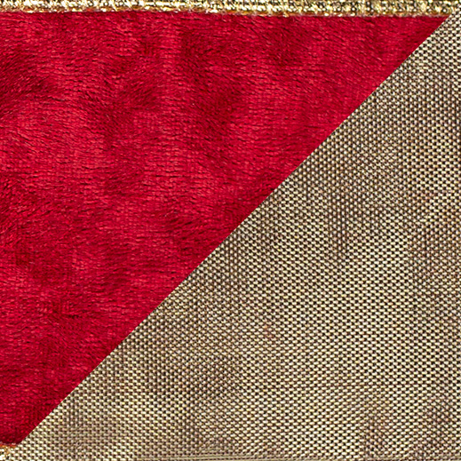 2 1/2" WIREDJEWEL TONE VELVET,RED