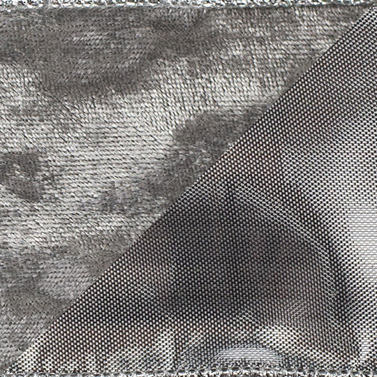 2 1/2" WIREDJEWEL TONE VELVET,SILVE