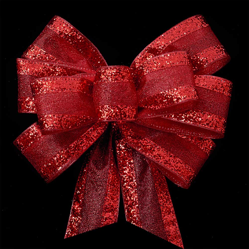 1 3/8" WIRED GLITTER EDGE SH RIBBON