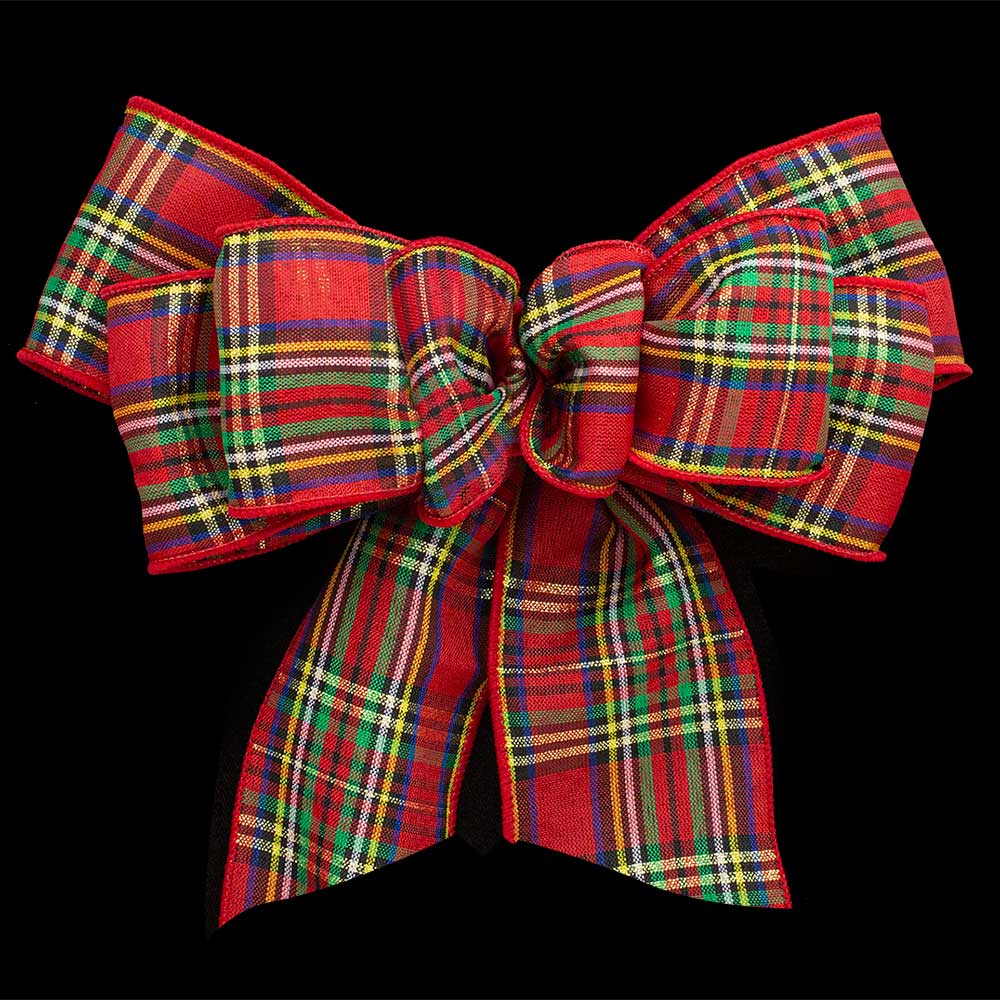 2 1/2" WIRED TARTAN PLAID RIBBON