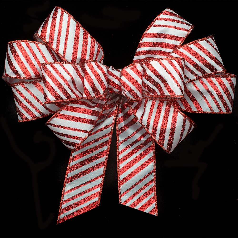 2 1/2" WIRED CANDY STRIPE RIBBON