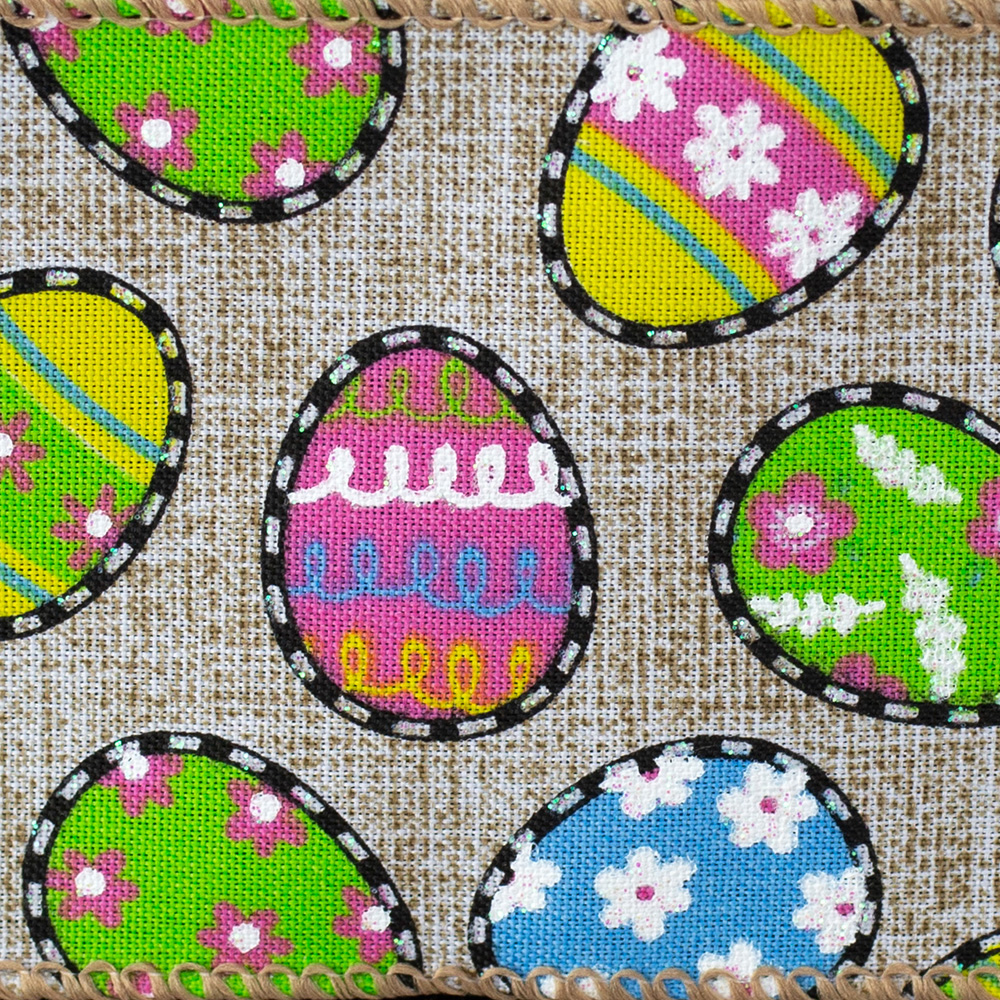 2 1/2" WIRED SPRING,NATURAL EGGS